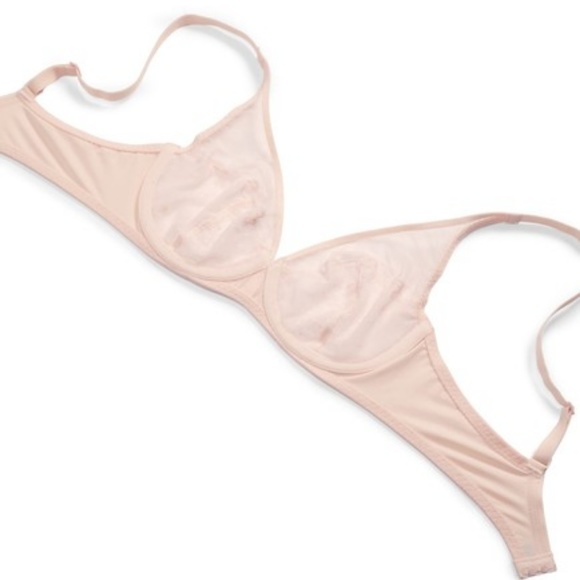 New!Simone Perele Blush Sheer Underwire Plunge Bra - Picture 5 of 7